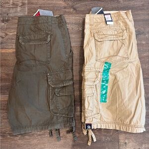NWT Size 38 Men’s Cargo Shorts Unionbay Green and Khaki